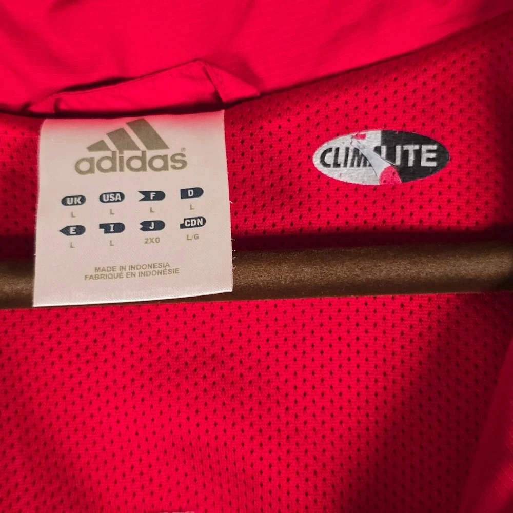 Vintage Adidas Nebraska Huskers Basketball Pullover Windbreaker Mens L Red 00s